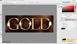 تکنیک ایجاد افکت طلایی بر روی متن در نرم افزار ادوبی فتوشاپ سی سی 2018 (Adobe Photoshop CC 2018 v19.1.3‎)