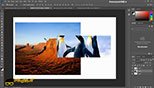 کاربرد Auto Select انتخاب خودکار تصاویر در ابزار Move Tool در نرم افزار ادوبی فتوشاپ سی سی 2018