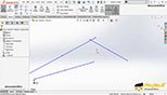 رسم خط با نقطه وسط خط در فرمان Line نرم افزار سالیدورکس یا سالیدورک 2018 (SOLIDWORKS 2018)